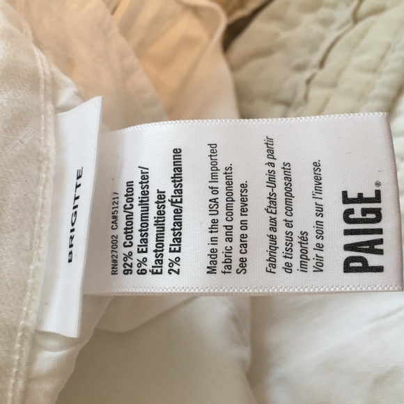 Paige Brigitte - Crisp White Jeans NWT 31 - Picture 7 of 8